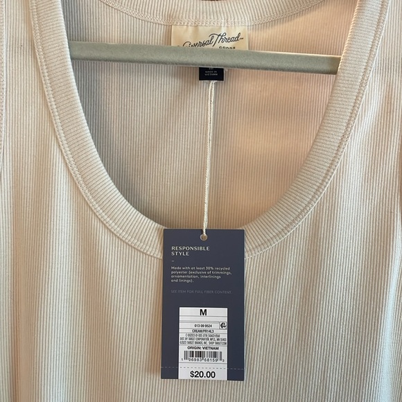 Universal Thread Cream Ribbed Dress - Picture 3 of 4